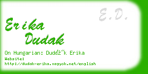 erika dudak business card